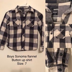 5 Boys Flannel button up shirts bundle